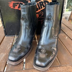 Freebird Paula Black and Brown Western Boots size 6 NIB